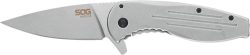 SOG KNIFE AEGIS FLK STONE - WASHED 3.38" PLAIN EDGE BLADE