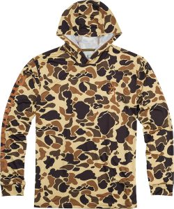 BROWNING HOODED L-SLEEVE TECH - T-SHIRT VINTAGE TAN 2XL
