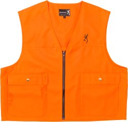 BROWNING JUNIOR SAFETY VEST - W/LOGO BLAZE ORANGE X-LARGE