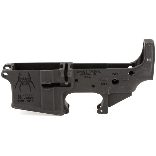 SPIKES TACTICAL STRIPPED LOWER RECEIVER MULTI CAL, SPIDER W/ FIRE/SAFE