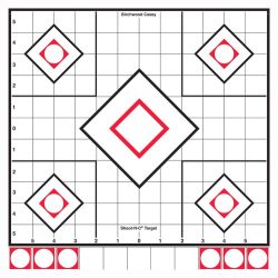 B/C TARGET SHOOT-N-C 12" - WHITE/BLACK SIGHT-IN 5 TARGETS