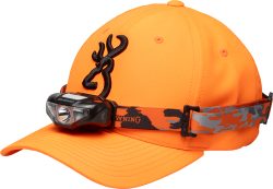 BROWNING CAP/HEADLAMP COMBO - BLAZE ORG W/100 LUMEN LIGHT