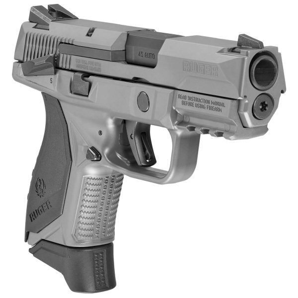 RUG AMER PSTL CMPCT 45ACP 3.75" CNCRT/GRAY FRM 7+1 MS