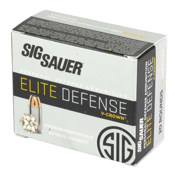 SIG SAUER ELITE V-CROWN JHP 10MM 200G NICKEL CASE - Image 2