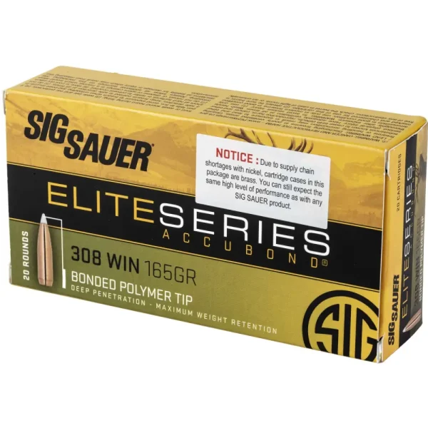 SIG SAUER ELITE ACCUBOND 308WIN 165G 20RD BX - Image 2