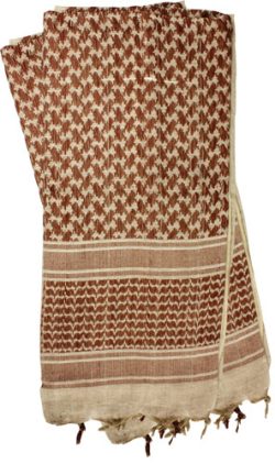 RED ROCK SHEMAGH HEAD WRAP - TAN/BROWN