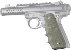 HOGUE GRIPS RUGER 22/45 MKIV - RUBBER GRIPS/FINGER GROOVES OD