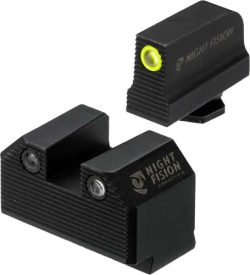 NIGHT FISION TRIT STEALTH YLLW - FRONT/SQUARE SET FOR GLOCK