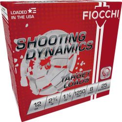 FIOCCHI 12GA 2.75" 1-1/8OZ #8 - 1250FPS 250RD CASE LOT