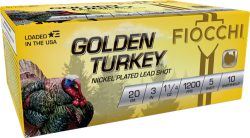 FIOCCHI GOLDEN TURKEY 20GA 3" - 1-1/4OZ #5 10RD 10BX/CS