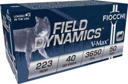 FIOCCHI 223 REM 40GR V-MAX - 50RD 20BX/CS