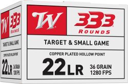 WINCHESTER 22LR 36GR PLATED HP - 1280FPS 333RD 10BX/CS