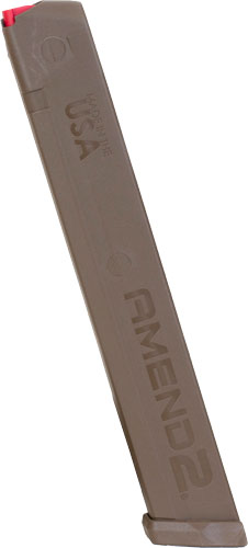 AMEND2 MAGAZINE FOR GLOCK - DBL STCK 9MM 34 RD POLYMER FDE