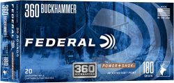 FEDERAL POWER-SHOK 360 - BUCKHAMMER 180GR SP 20RD 10B/C