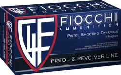FIOCCHI 44 REM MAG 200GR SJHP - 50RD 10BX/CS