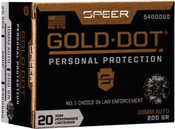 SPEER GOLD DOT 10MM 200GR - GDHP 20RD 10BX/CS