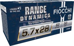 FIOCCHI 5.7X28 62GR SUBSONIC - FMJ 50RD 10BX/CS
