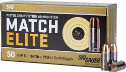 SIG AMMO 9MM 147GR ELITE - V-CROWN COMPITITIN 50RD 20BX/C