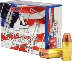 HORNADY AMERICAN GUNNER 45 ACP - 185GR XTP 20RD 10BX/CS