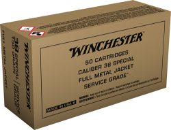 WINCHESTER SERVICE 38 SPECIAL - 130GR FMJ-RN 50RD 10BX/CS