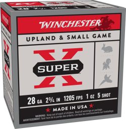 WINCHESTER SUPER-X 28GA 2.75" - 1OZ #5 1205FPS 25RD 10BX/CS