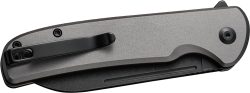 CIVIVI KNIFE CHEVALIER II 3.4" - GRAY ALUM HANDLE/BLACK STNWSH
