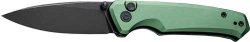 CIVIVI KNIFE ALTUS 2.97" GREEN - /BLK STONEWASH BUTTON LOCK