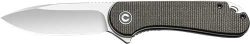CIVIVI KNIFE ELEMENTUM 2.96" - GREEN MICARTA/SATIN D2 LNR LCK