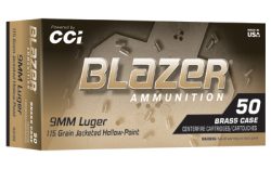 BLAZER BRASS 9MM 115GR JHP 50/500