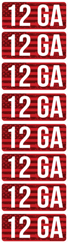 MTM AMMO CALIBER LABELS 12GA - 8-PACK