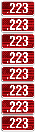 MTM AMMO CALIBER LABELS 223 - 8-PACK