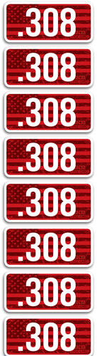 MTM AMMO CALIBER LABELS 308 - 8-PACK