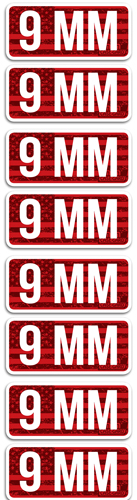 MTM AMMO CALIBER LABELS 9MM - 8-PACK