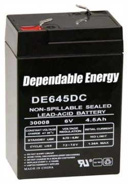 AMERICAN HUNTER BATTERY - RECHARGEABLE 6V 4.5AMP F-TAB