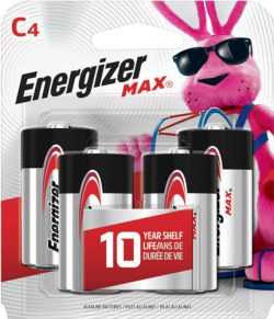 ENERGIZER MAX BATTERIES C - 4-PACK