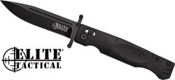 MC ELITE TACTICAL GUARDSMAN - 3.75" CLIP PNT FLDR BLK/BLK