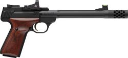 BROWNING BUCK MARK HUNTER 22LR - 7.6" BLUED/WOOD W/CT RED DOT