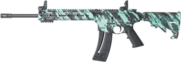 S&W M&P15-22 SPORT 22LR 16.5" - 25-SH 6-POS STK ROBINS EGG BL