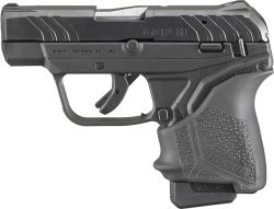 RUGER LCP II LITE RACK 22LR - 10-SHOT  FS BLK W/HOGUE HANDAL