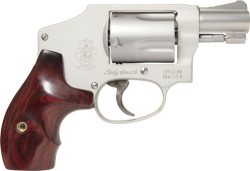 S&W 642LS 38SPL+P 1.875" FS - SS WOOD FINGER GROOVE