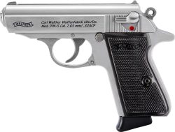 WALTHER PPK/S 32ACP SS FS - 7-RD. BLACK SYNTHETIC GRIPS