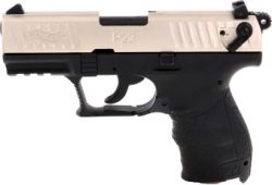 WALTHER P22Q 22LR 3.4" - SATIN NICKEL/BLACK POLYMER