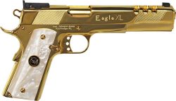 IVER JOHNSON EAGLE XL PORTED - 10MM 6" 24K GOLD WHITE PEARL