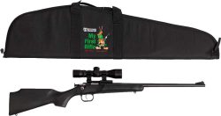 CRICKETT RIFLE G2 22LR BLUED/ - BLACK SYNTH W/SCOPE AND CASE