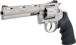 COLT PYTHON 357MAG 6" 6RD - MATTE STAINLESS HOGUE GRIPS