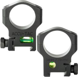 ACCU-TAC SCOPE RINGS 34MM - STEEL FLAT BLACK