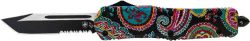 TEMPLAR KNIFE LARGE OTF QUILT - 3.5" BLACK TANTO SERRATED