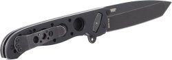 CRKT M16-02DB 3.1" PLAIN EDGE - TANTO BLACK BLD W/DEADBOLT AS