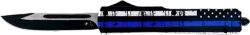 TEMPLAR KNIFE SLIM OTF BACK - THE BLUE 3.1" BLK DROP POINT