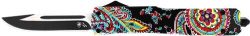 TEMPLAR KNIFE SLIM OTF QUILT - 3.1" BLACK DROP POINT
